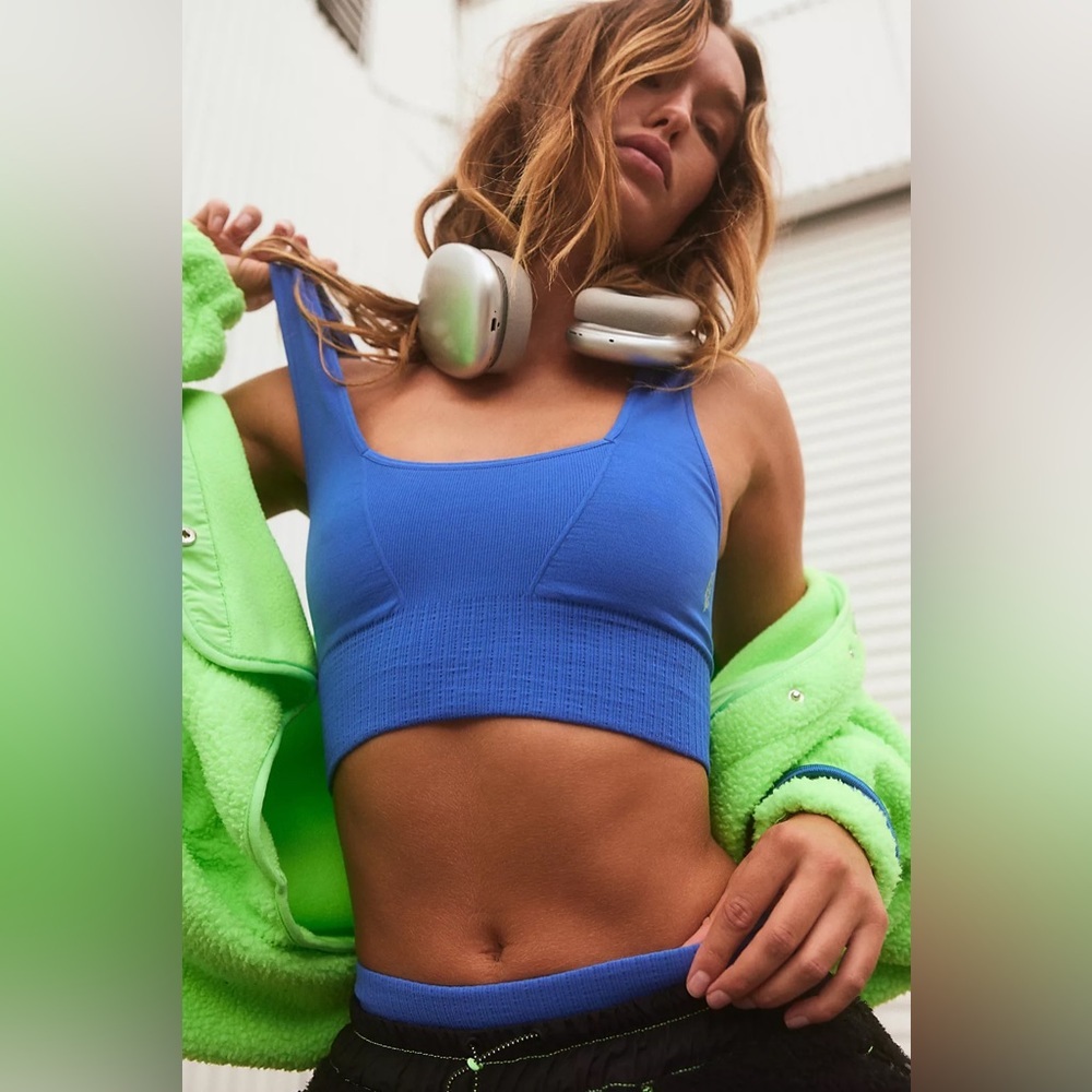 FREE PEOPLE | ✨NEW✨  Good Karma Square-Neck Bra in Swim Club
